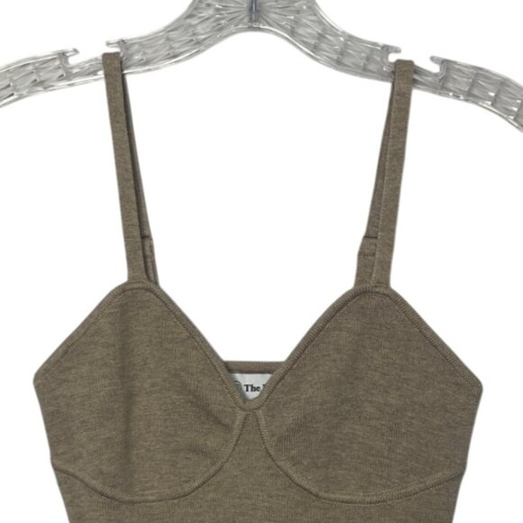The Drop Catalina Bralette Knit Crop Top Womens 5x Heather Sand New - Picture 3 of 9